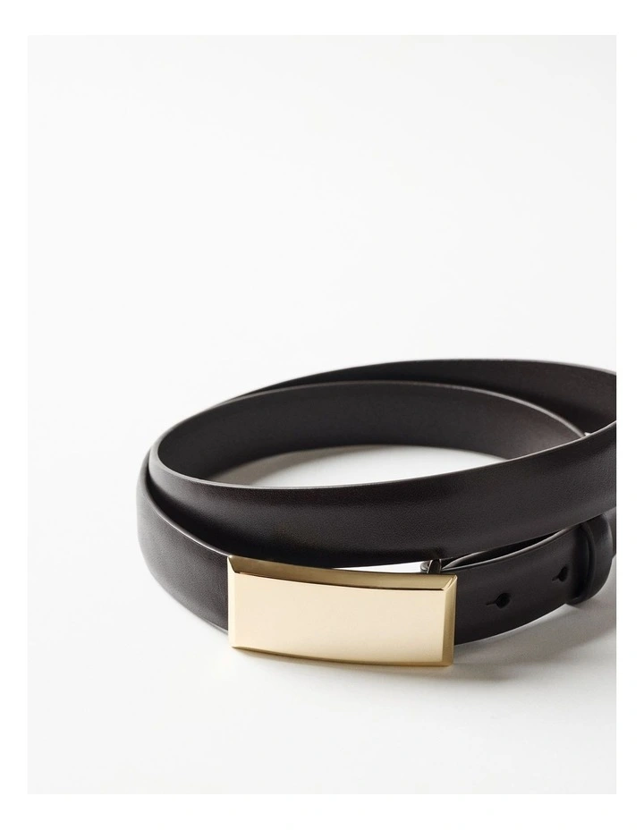 Estelle Leather Belt in Chocolate image 5
