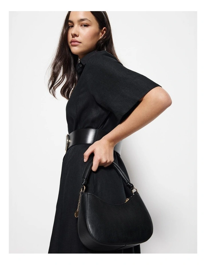 Emilia Mini Hobo in Black image 2