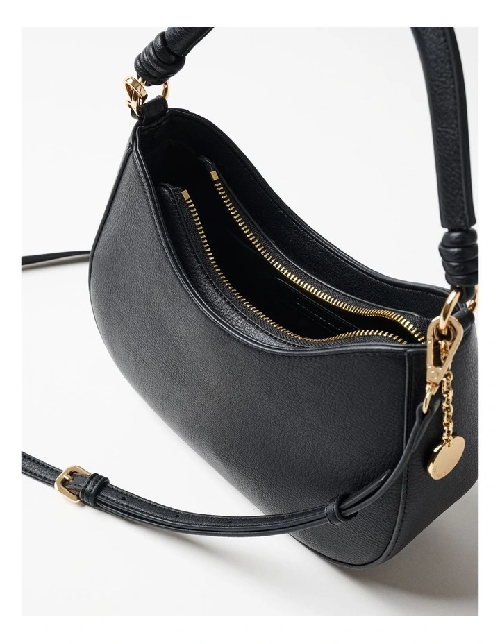 Emilia Mini Hobo in Black image 3