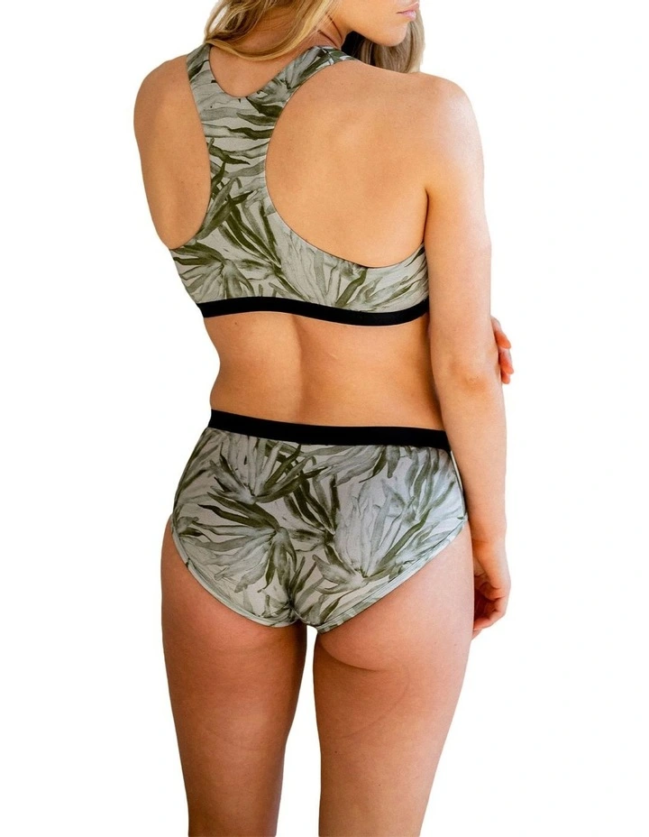 Fan Palm Bamboo Underwear in Green image 2