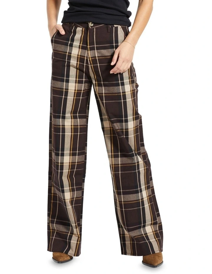 Victory Full Length Wide Leg Pant Seal Brown/Bright Gold image 1