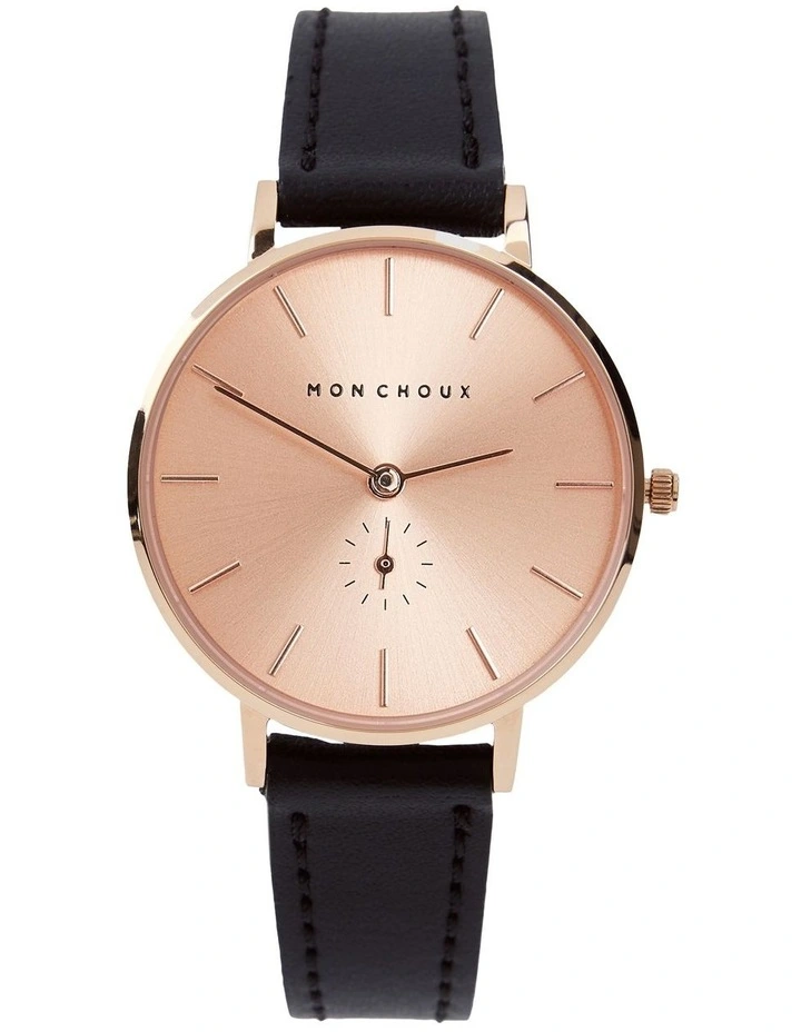Lille Noir Grape Vegan Leather Watch 32mm in Rose Gold image 1