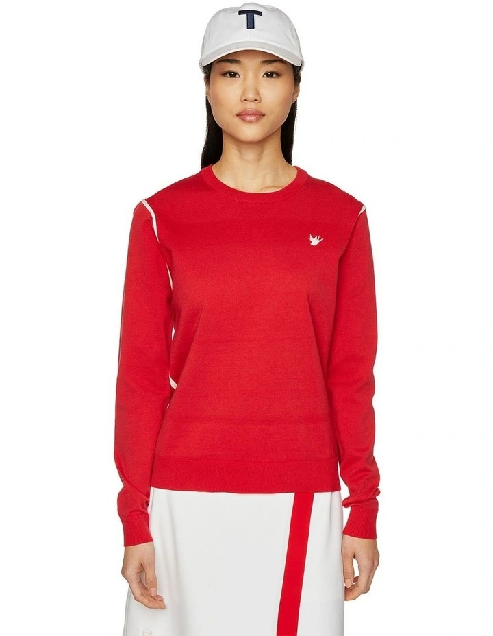 Classic Crew Top in Red image 1