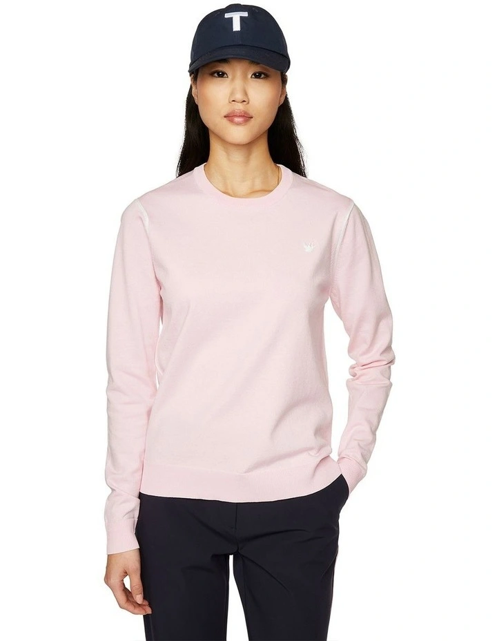 Classic Crew Neck Sweater in Pink image 1