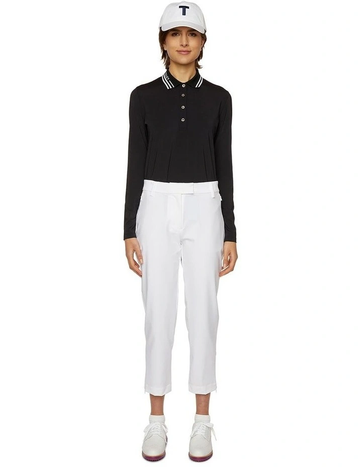 Long Sleeve Polo Shirt in Black image 7