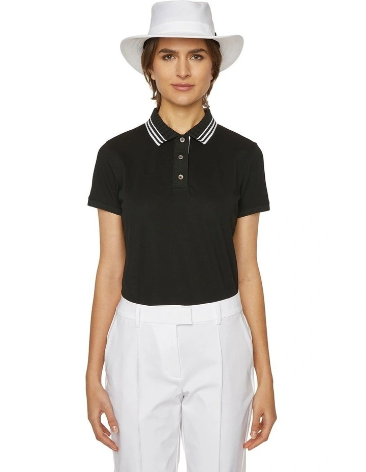 Team Polo T-shirt in Black image 1