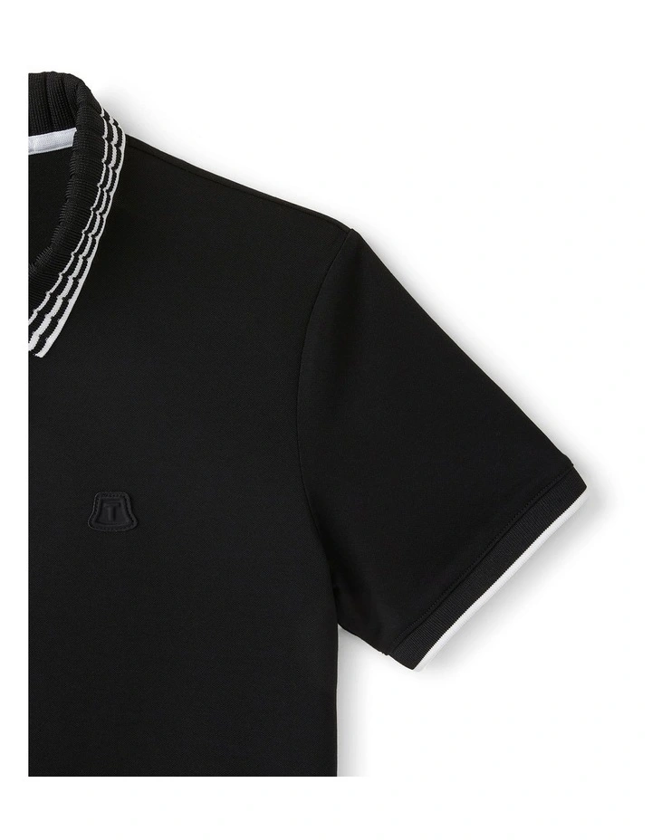 Team Polo T-shirt in Black image 6