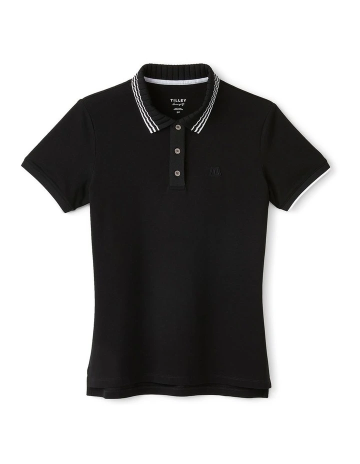 Team Polo T-shirt in Black image 7