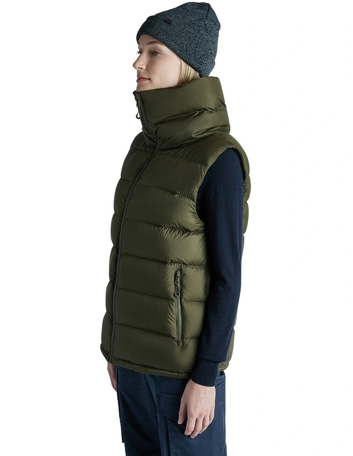Expedition Down Vest in Khaki image 3