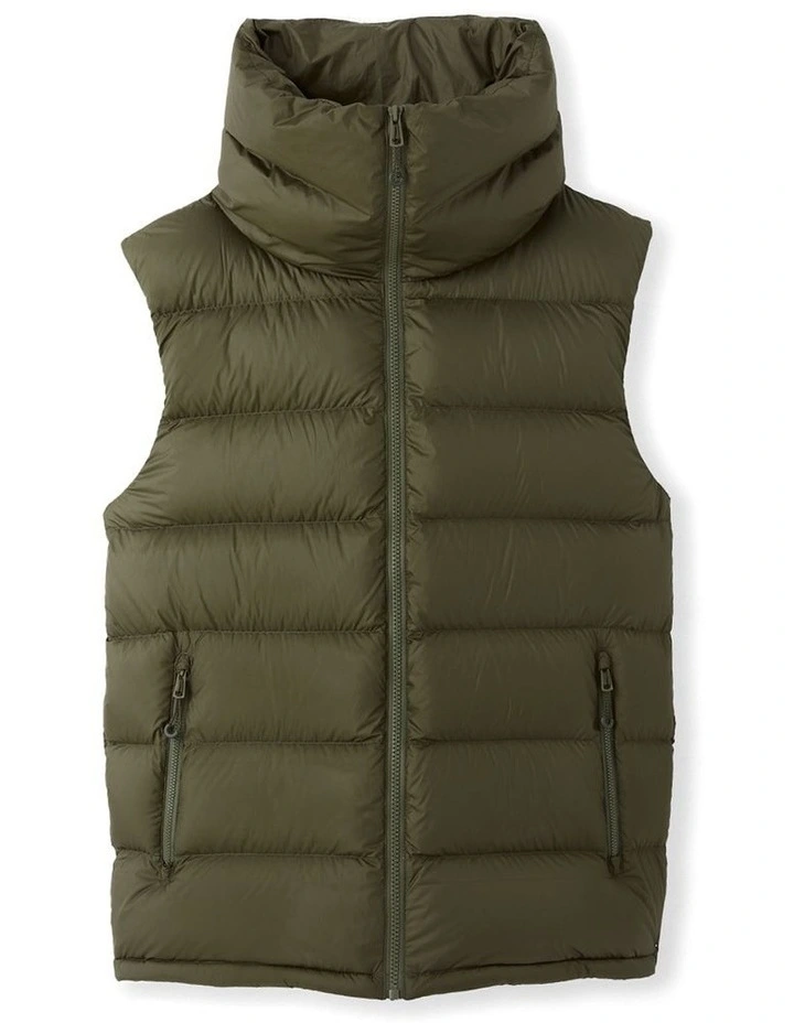 Expedition Down Vest in Khaki image 4