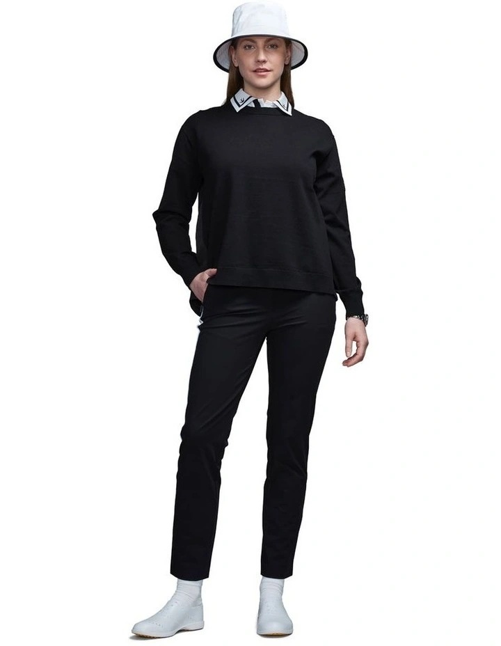 Long Sleeve Mix Sweater in Black image 1