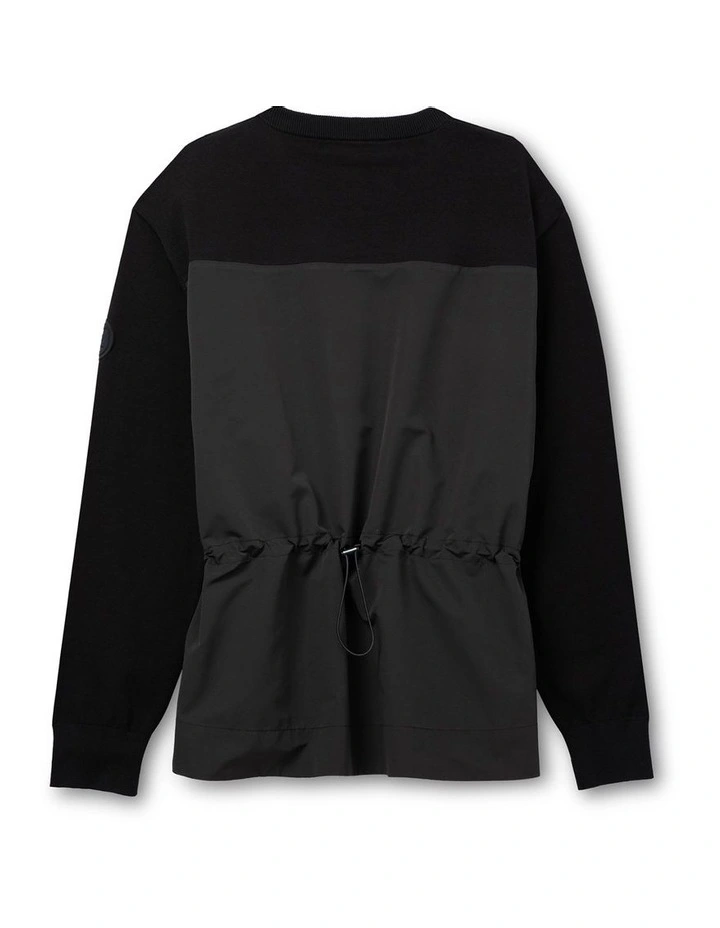 Long Sleeve Mix Sweater in Black image 5