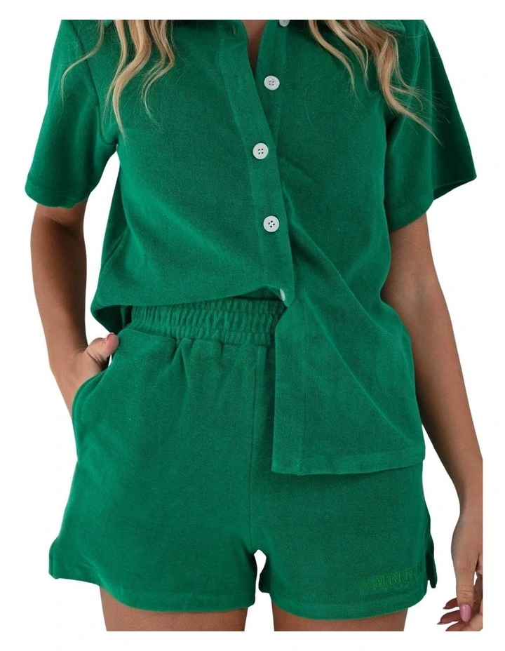 Organic Cotton Shorts in Green image 1