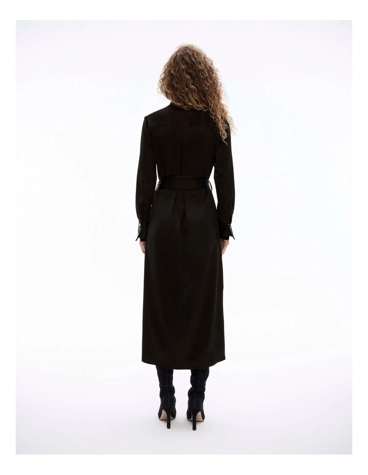 Modern Cuff Midi Dress in Black image 4