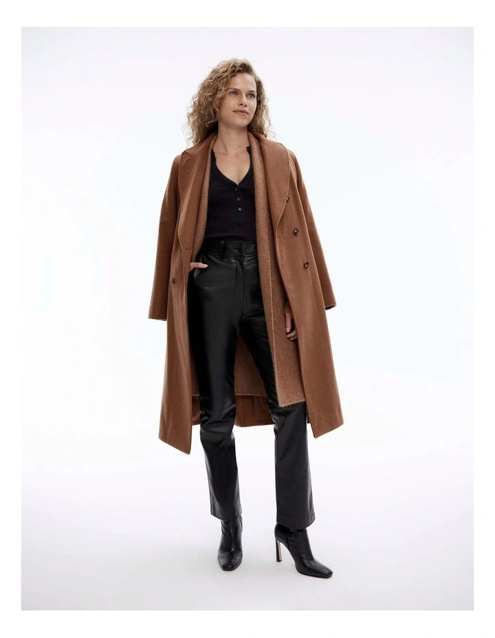 Mohair Knit Cardigan in Camel image 4