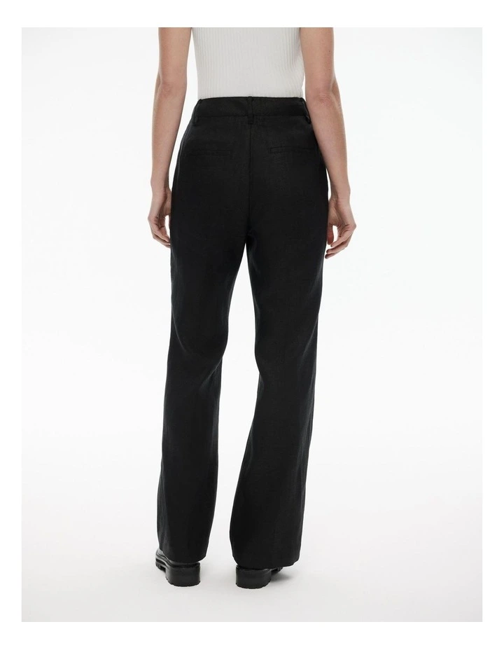 Linen Trouser in Black image 4