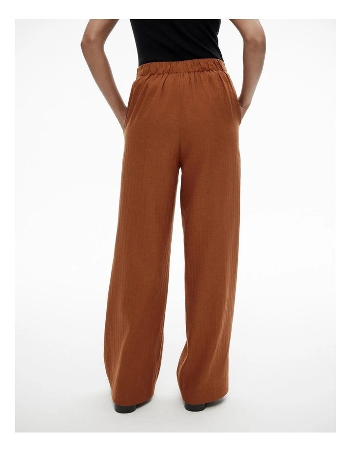 Cotton Linen Pull On Pant in Faded Terracotta image 4