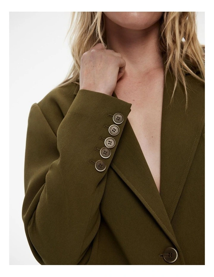 Boxy Single-breasted Blazer in Jungle image 2