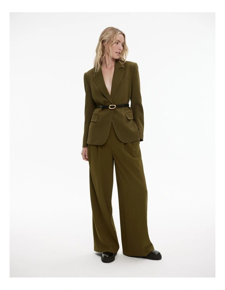 Boxy Single-breasted Blazer in Jungle image 4