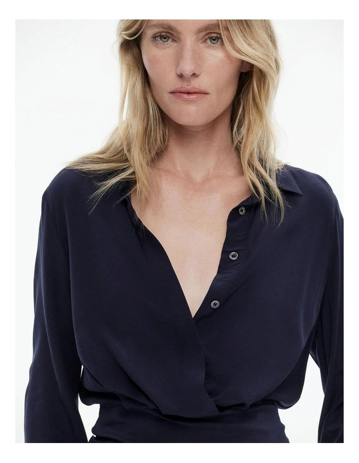 Wrap Shirt in Blue Night image 1