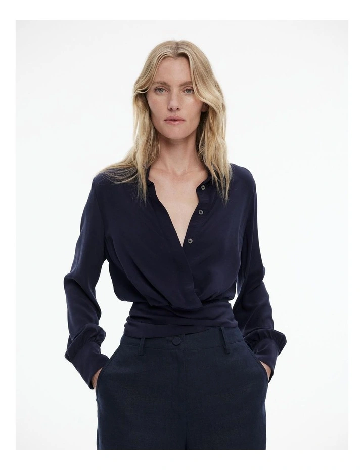 Wrap Shirt in Blue Night image 2