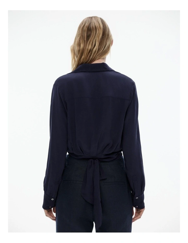 Wrap Shirt in Blue Night image 4