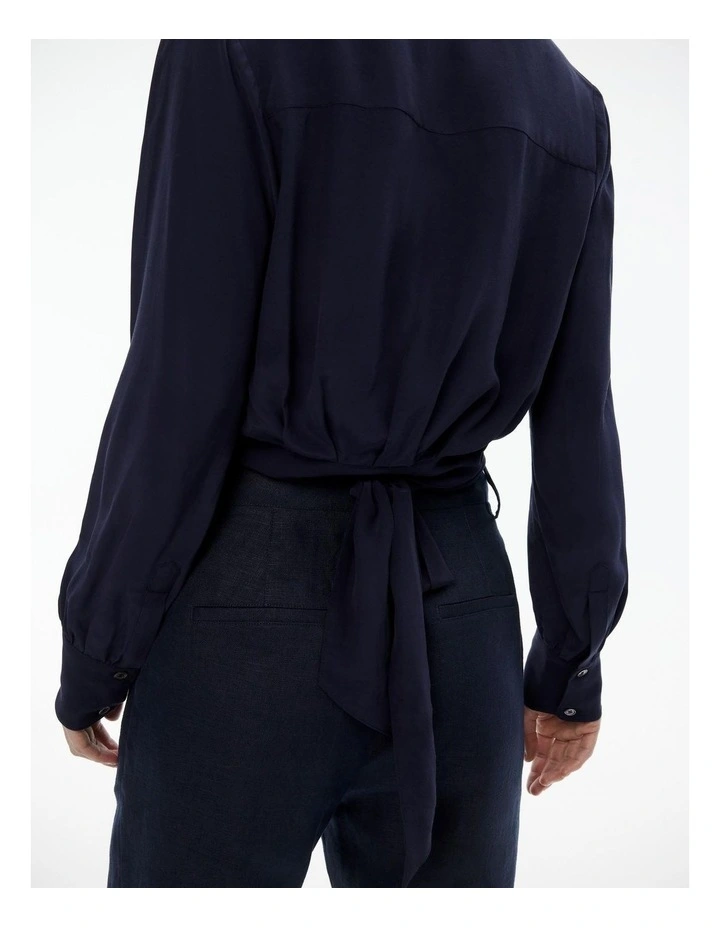 Wrap Shirt in Blue Night image 5