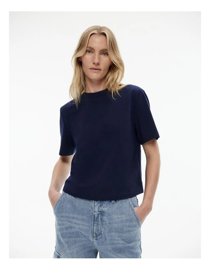 Cotton Crop Short Sleeve Tee in Regatta Blue image 1