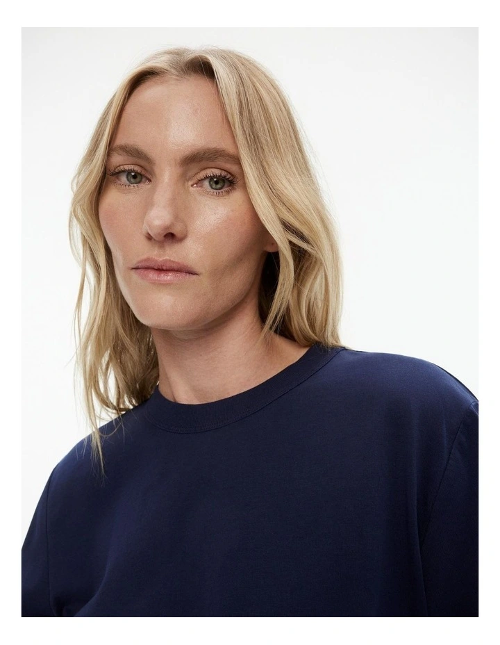 Cotton Crop Short Sleeve Tee in Regatta Blue image 3