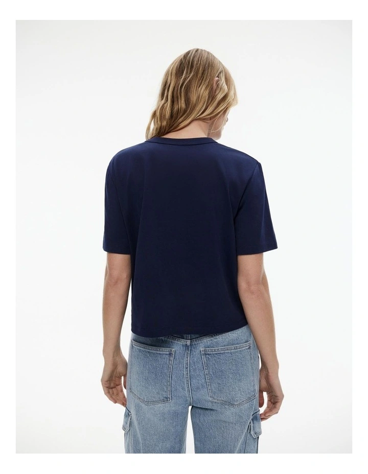 Cotton Crop Short Sleeve Tee in Regatta Blue image 4