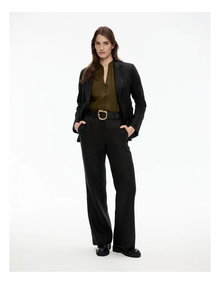 Hemp Puff Sleeve Blouse in Jungle image 4