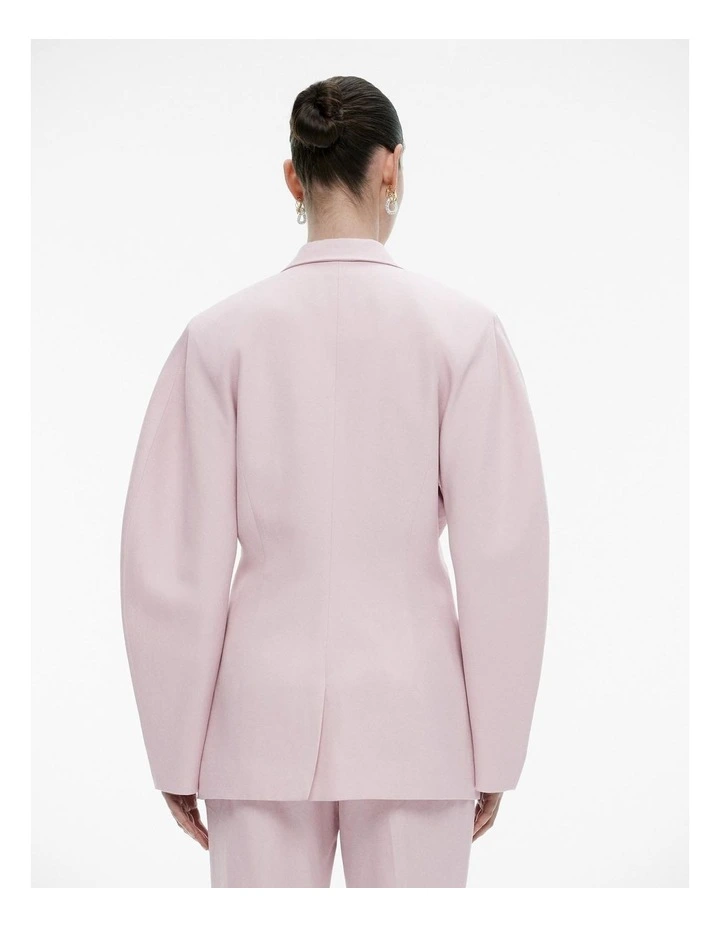 Linen Pale Pink Suit Jacket Witchery Linen Blend Dolman Single