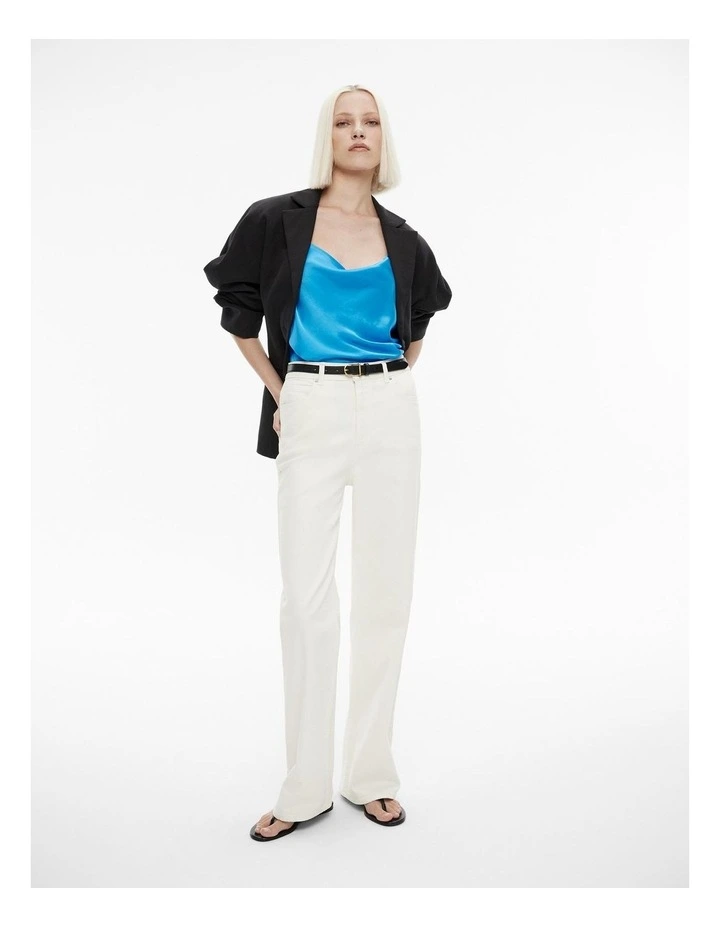 Drape Cowl Neck Camisole in Bright Blue image 2
