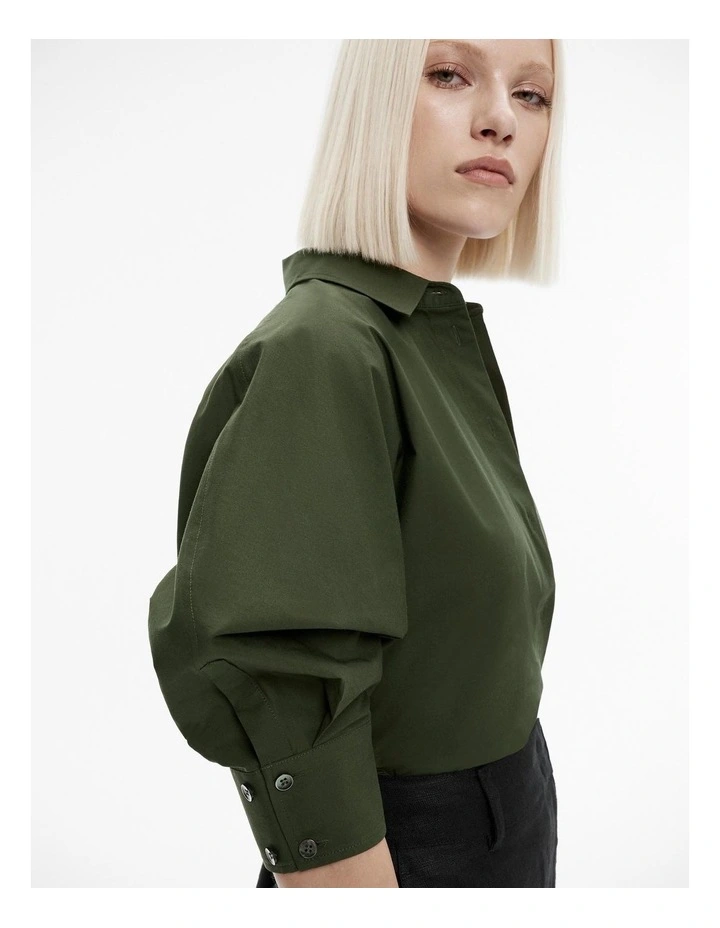 Dolman Sleeve Shirt in Ivy image 3