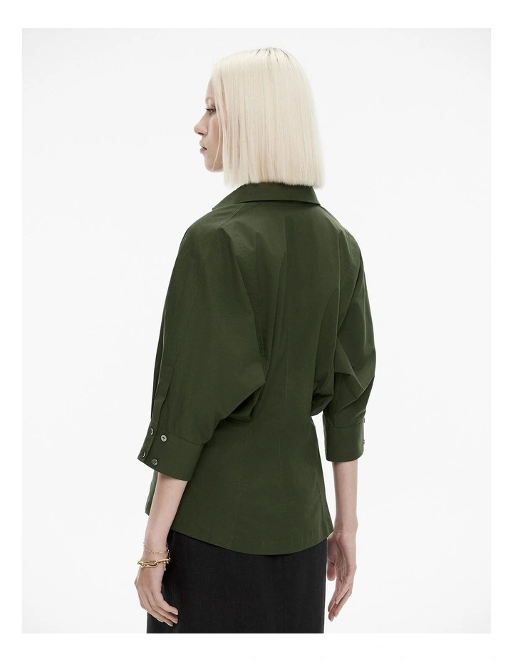 Dolman Sleeve Shirt in Ivy image 4