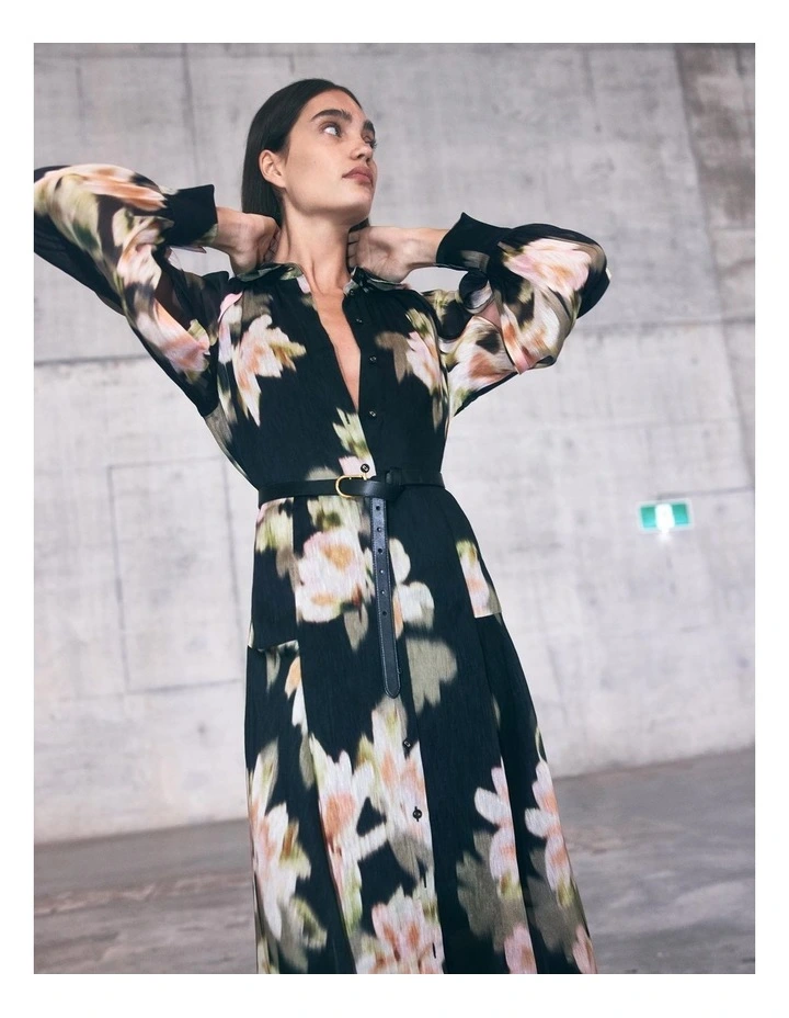 witchery green floral dress Witchery Garden Floral Halter Maxi Dress Size 6, New