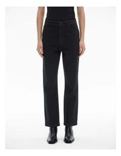 Slim Straight Jean in Black