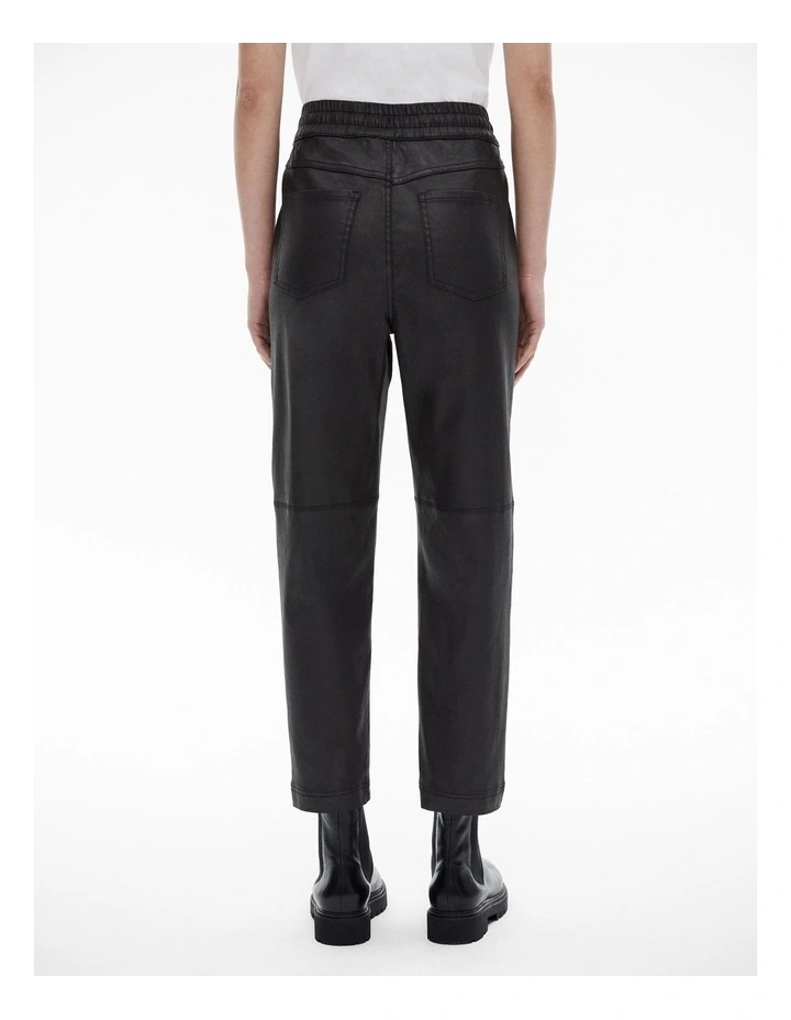 Denim Coated Jogger in Black image 4