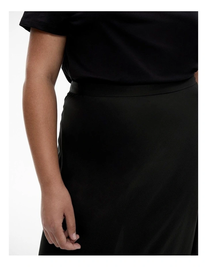 Bias Maxi Skirt in Black image 7