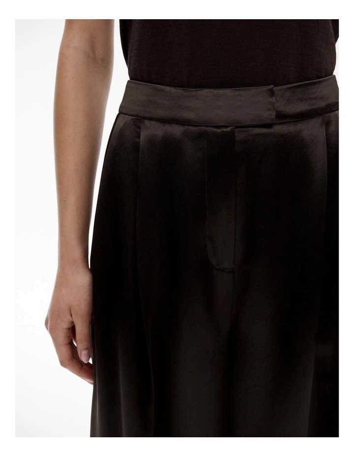 Acetate Blend Full Length Pant in Bitter Chocolate image 3