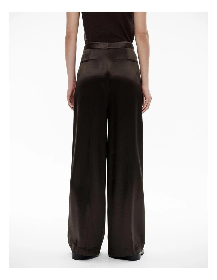 Acetate Blend Full Length Pant in Bitter Chocolate image 4