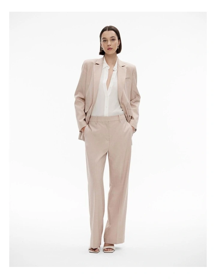 Silk Bind Detail Shirt in Chalk image 2