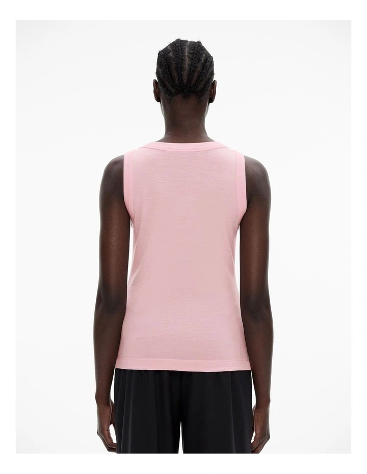 Wool Scoop Neck Tank in Rose Pink image 4