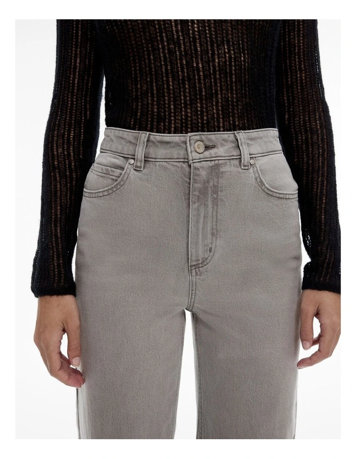 Super High Rise Jean in Grey image 3