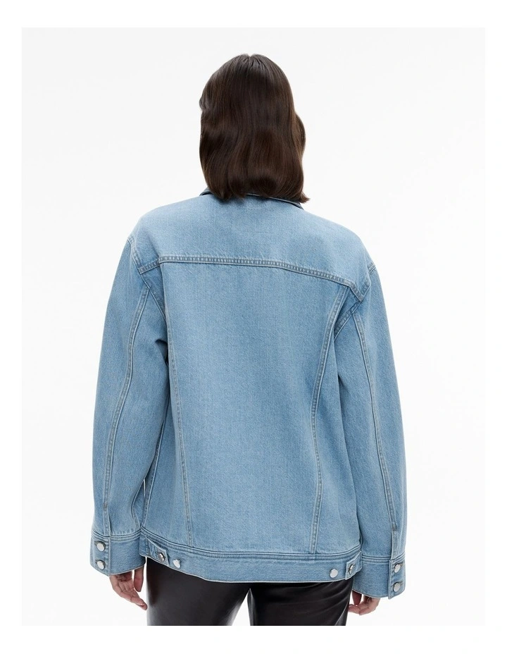 Oversized Denim Jacket in Vintage Wash Denim image 5