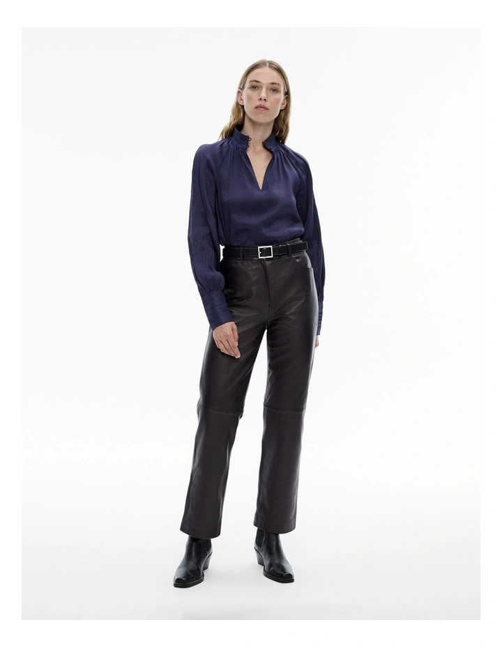 RAGLAN SLEEVE BLOUSE WITH CUFF MIDNIGHT PEARL