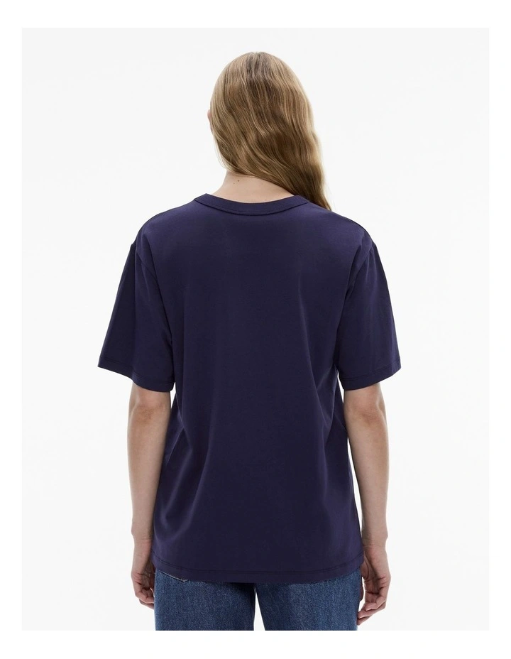 Cotton Boyfriend Tee in Midnight image 4