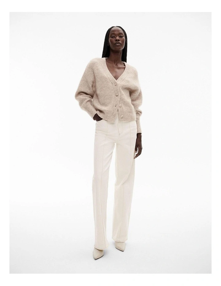 Tactile Knit Cardigan in Fawn Marle image 2