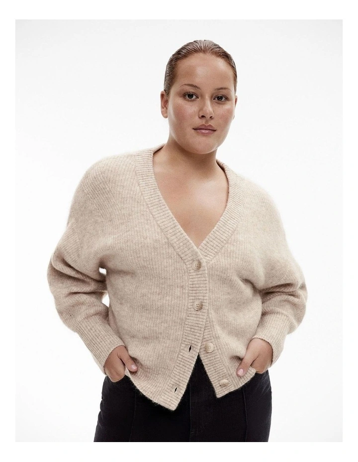 Tactile Knit Cardigan in Fawn Marle image 5