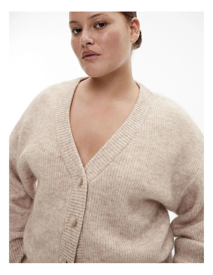 Tactile Knit Cardigan in Fawn Marle image 7